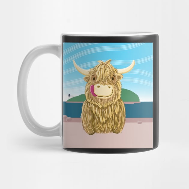 Scottish Highland Cow Visits Davaar Island by brodyquixote